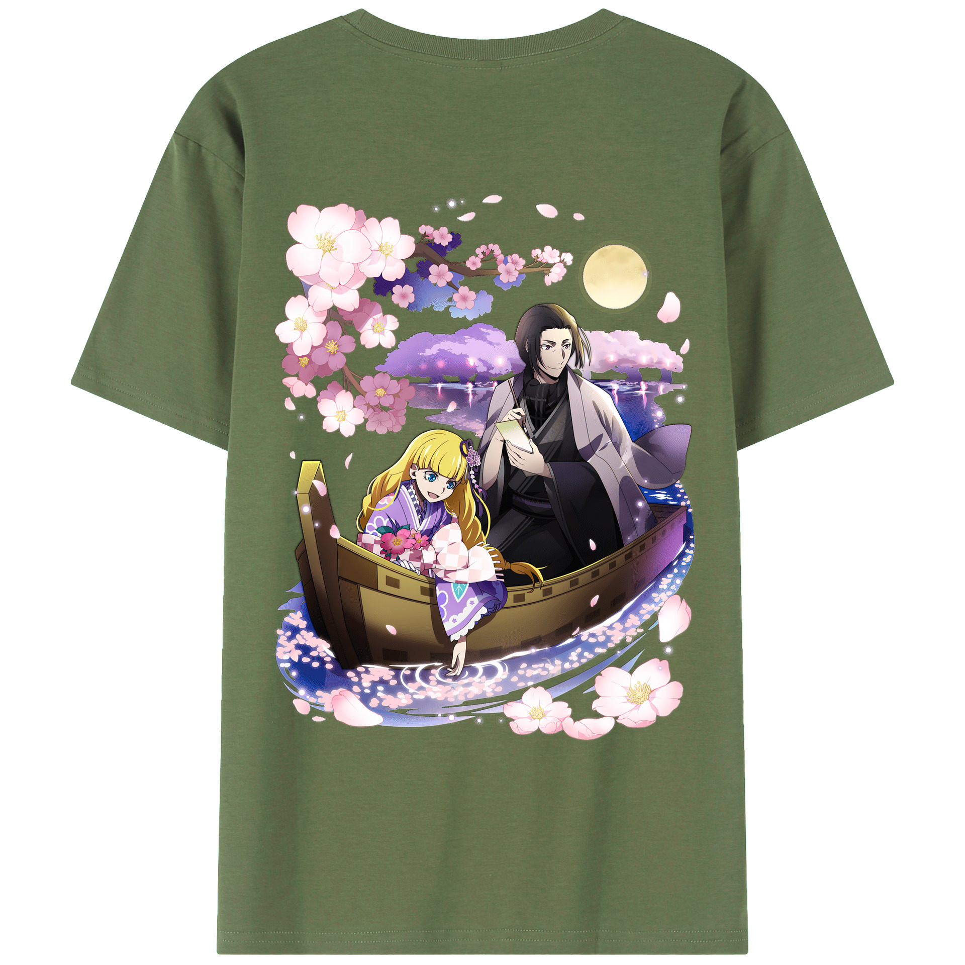 （画像用） 文豪ストレイドッグス Bungo Stray Dogs 綿100％ メンズ半袖Tシャツ（バックプリント） 通気性